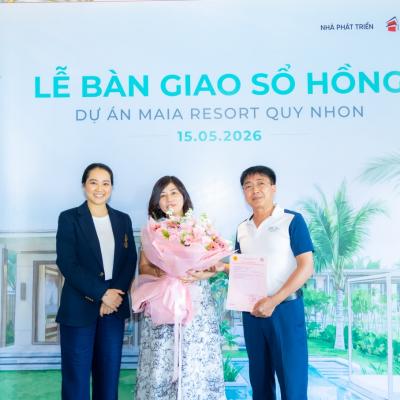 VINALIVING BÀN GIAO SỔ HỒNG DỰ ÁN MAIA RESORT QUY NHON